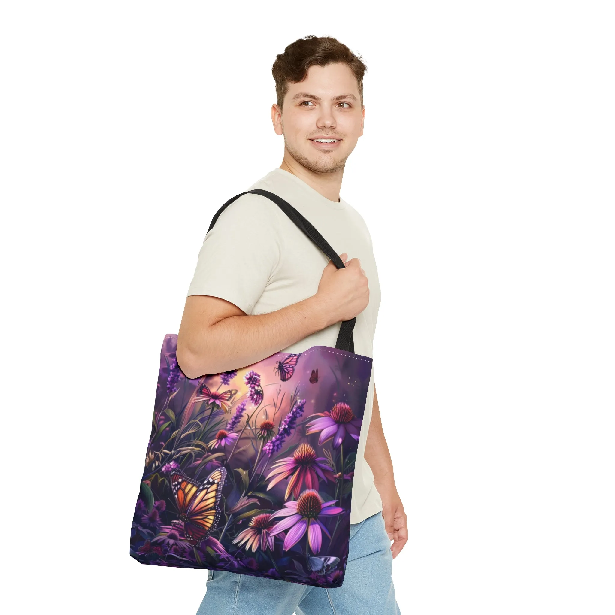 Butterfly Flowers Tote Bag