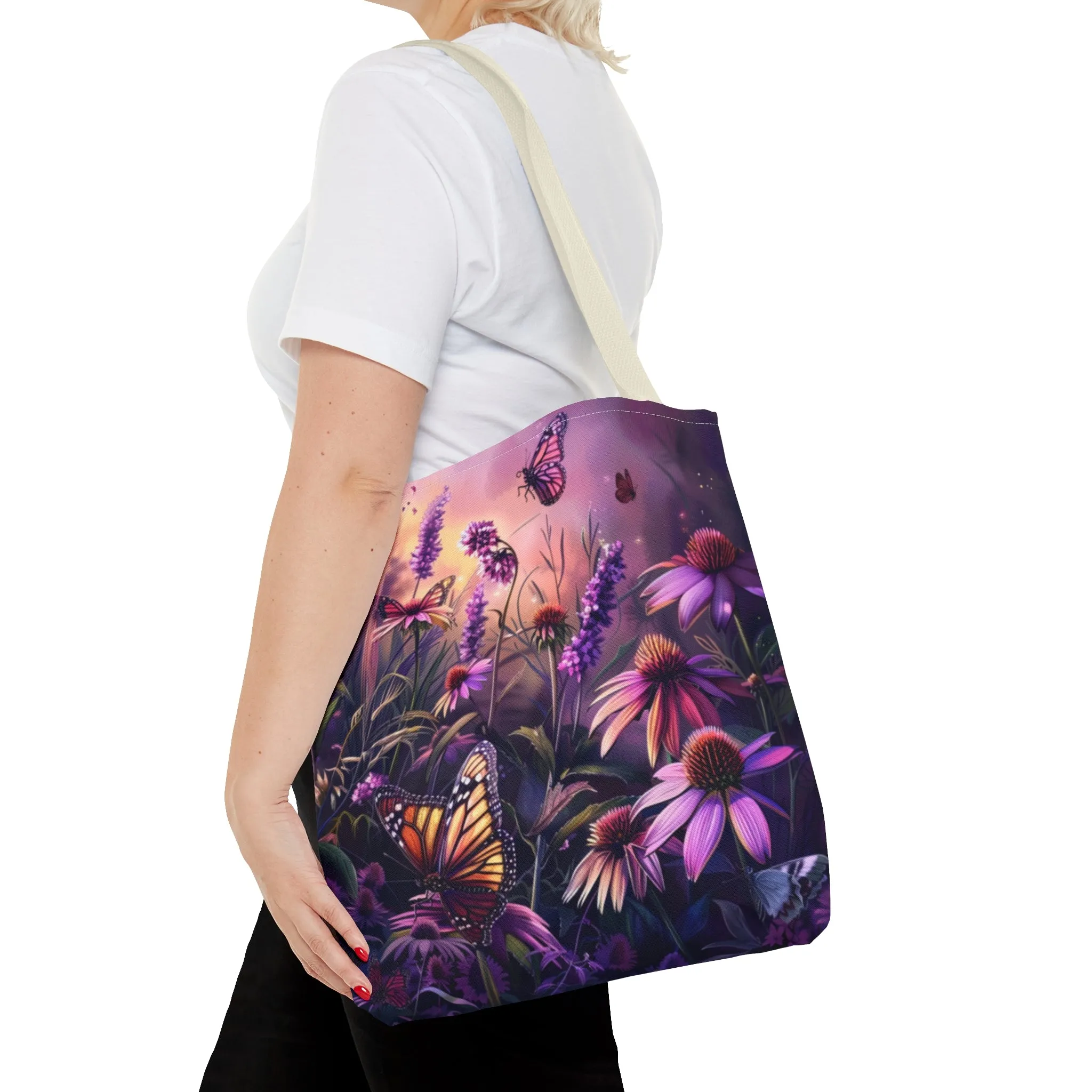 Butterfly Flowers Tote Bag