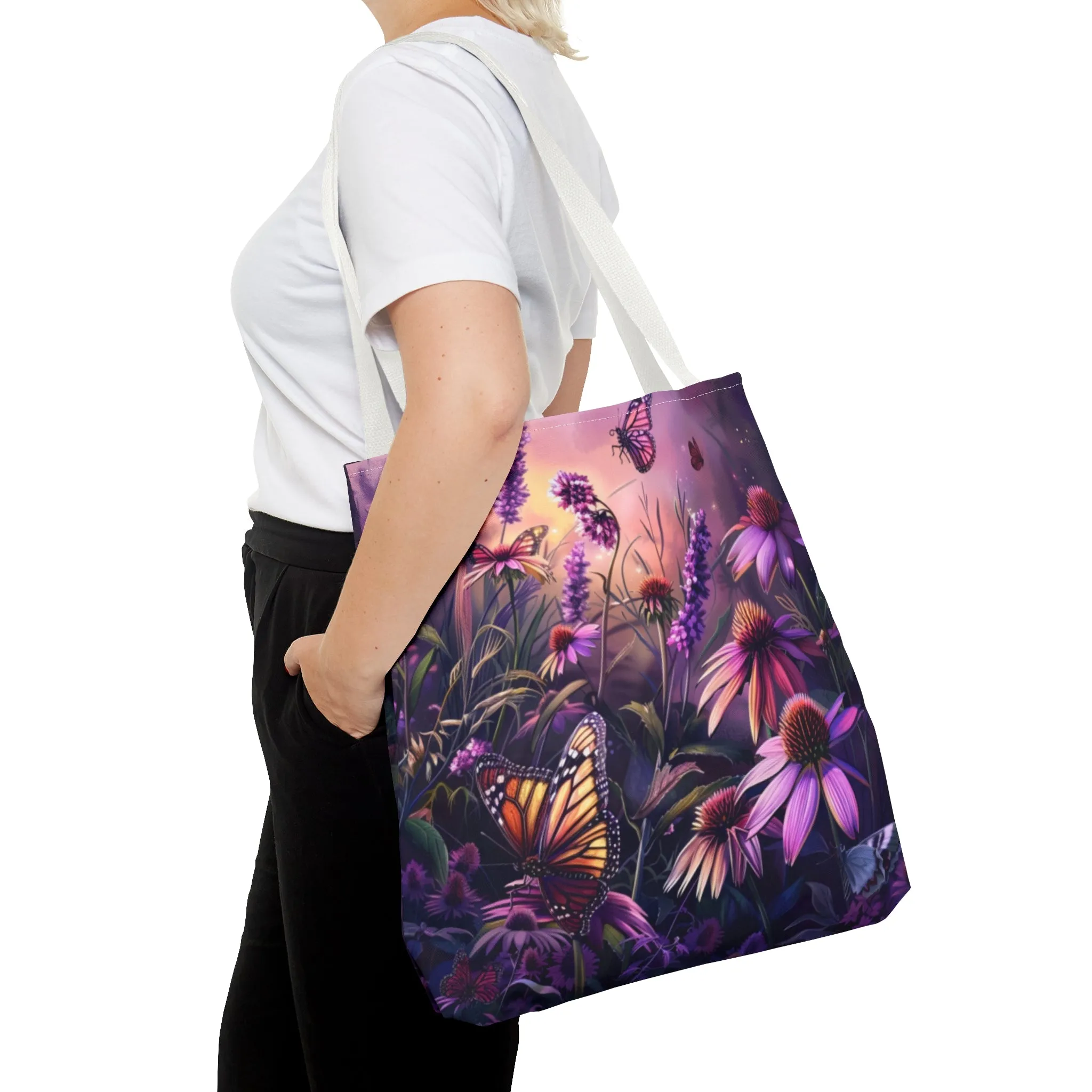 Butterfly Flowers Tote Bag