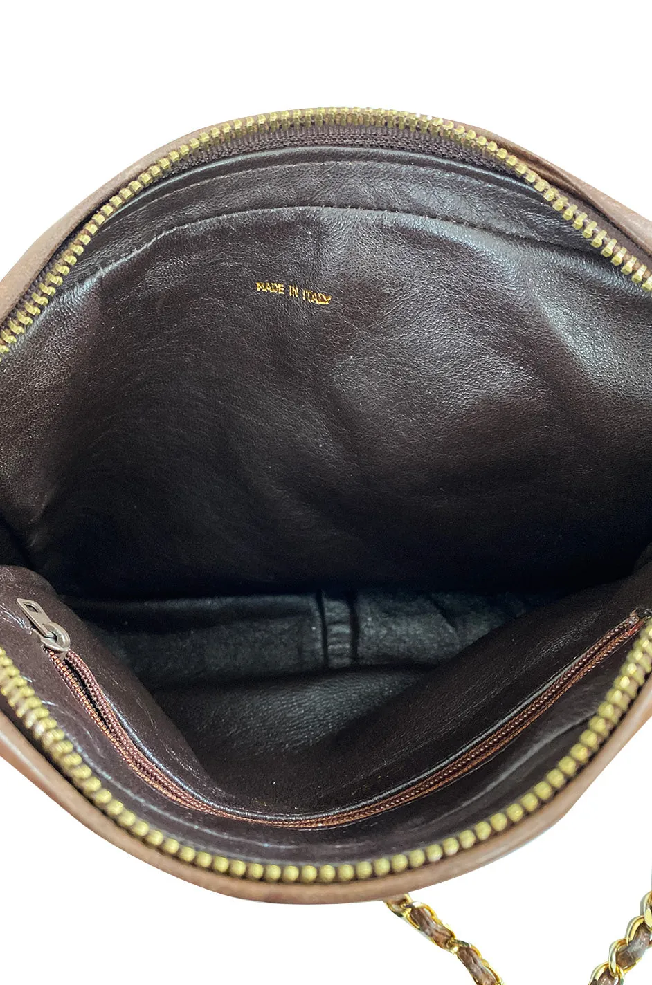 c. 1990 Chanel Quilted Camera Bag w Fringe Tassel & Front Flap Pocket