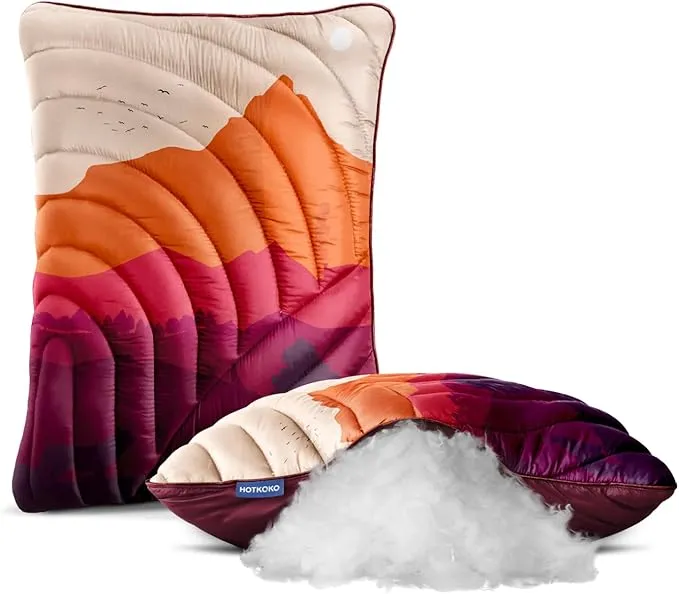 Camping Pillow,Supportive Compressible Travel Pillow Large Size Lightweight Camp Pillow with Storage Bag for Camping,Hiking,Backpacking,Airplane