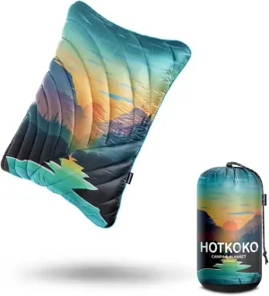 Camping Pillow,Supportive Compressible Travel Pillow Large Size Lightweight Camp Pillow with Storage Bag for Camping,Hiking,Backpacking,Airplane