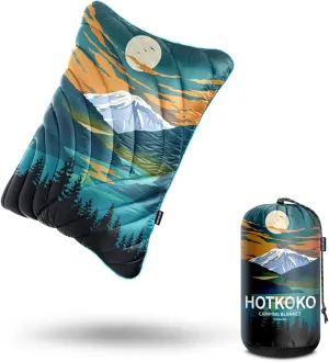 Camping Pillow,Supportive Compressible Travel Pillow Large Size Lightweight Camp Pillow with Storage Bag for Camping,Hiking,Backpacking,Airplane