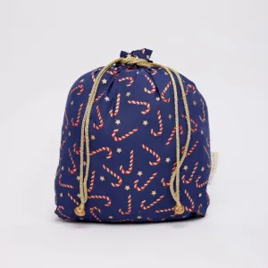 Candy Cane Reusable Cotton Gift Bags by Paper Mirchi