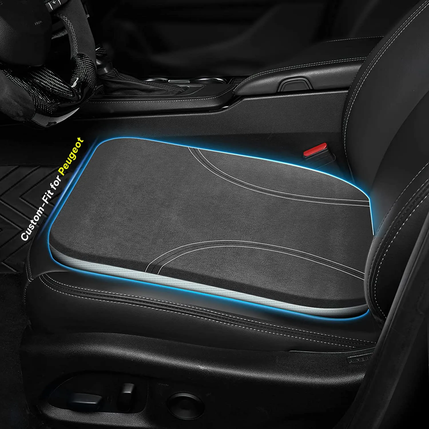 Car Seat Cushion, Custom Fit For Car, Car Memory Foam Seat Cushion, Heightening Seat Cushion, Seat Cushion for Car and Office Chair WAPE224
