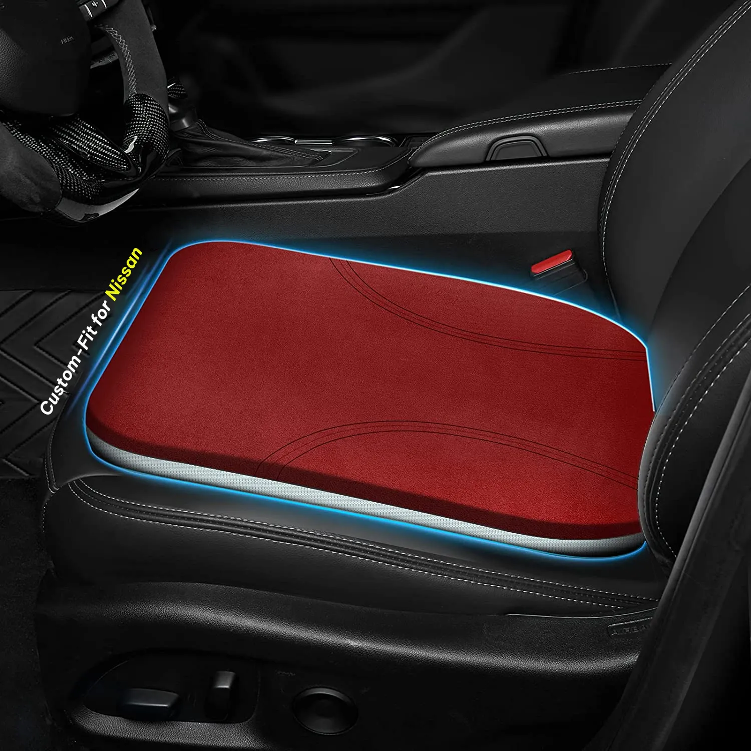 Car Seat Cushion, Custom Fit For Car, Car Memory Foam Seat Cushion, Heightening Seat Cushion, Seat Cushion for Car and Office Chair WAPU224