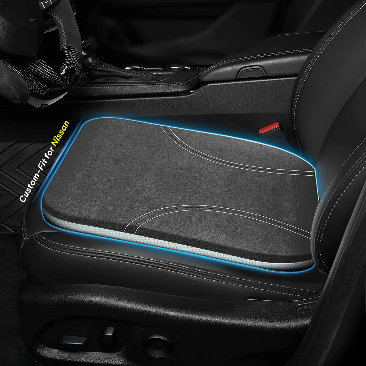 Car Seat Cushion, Custom Fit For Car, Car Memory Foam Seat Cushion, Heightening Seat Cushion, Seat Cushion for Car and Office Chair WAPU224