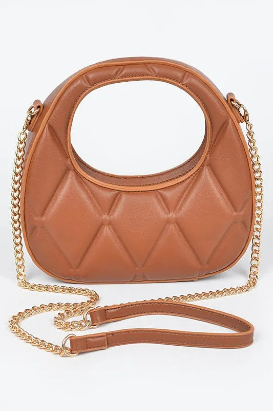 Carla Quilted Faux Leather Handle Bag