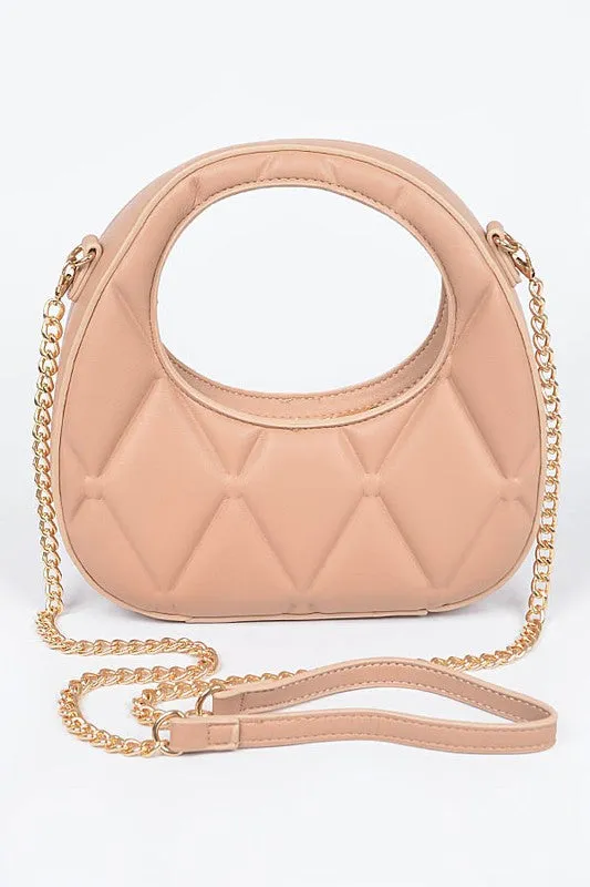 Carla Quilted Faux Leather Handle Bag