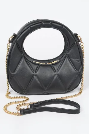 Carla Quilted Faux Leather Handle Bag