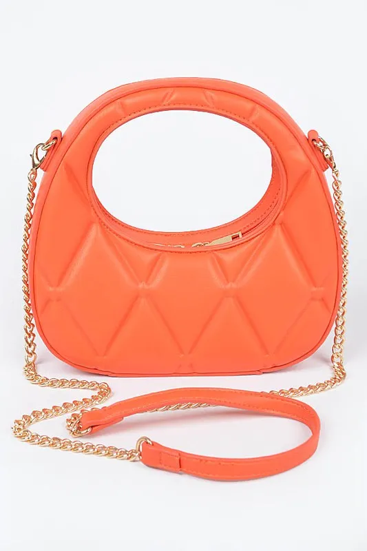 Carla Quilted Faux Leather Handle Bag