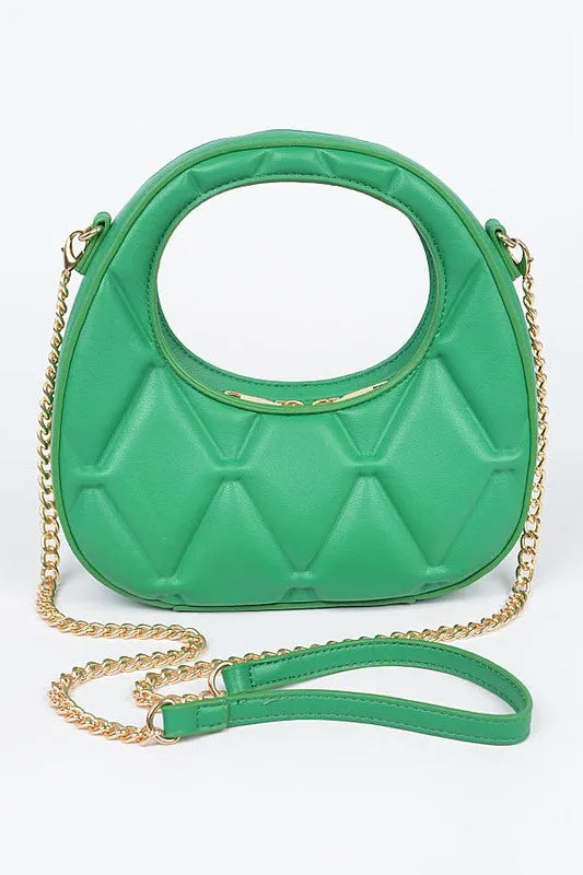 Carla Quilted Faux Leather Handle Bag