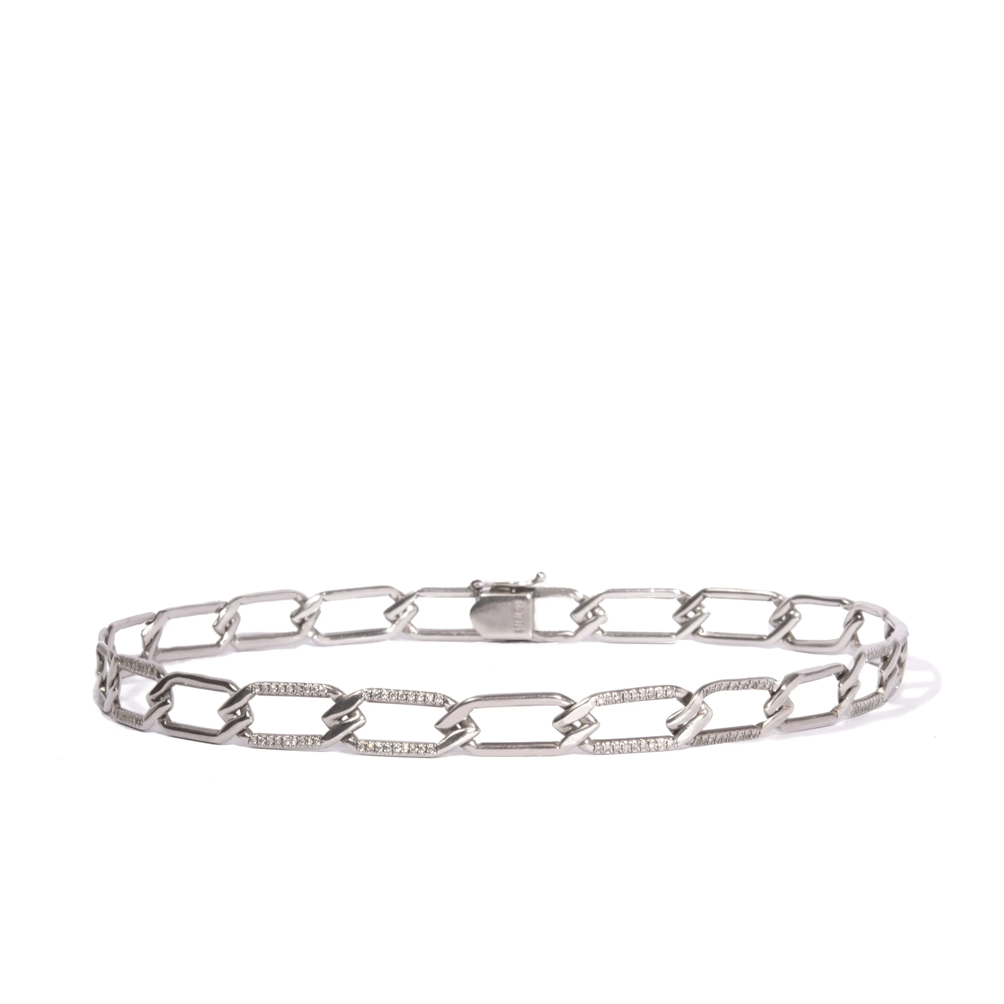 Chain Link Choker in Sterling Silver