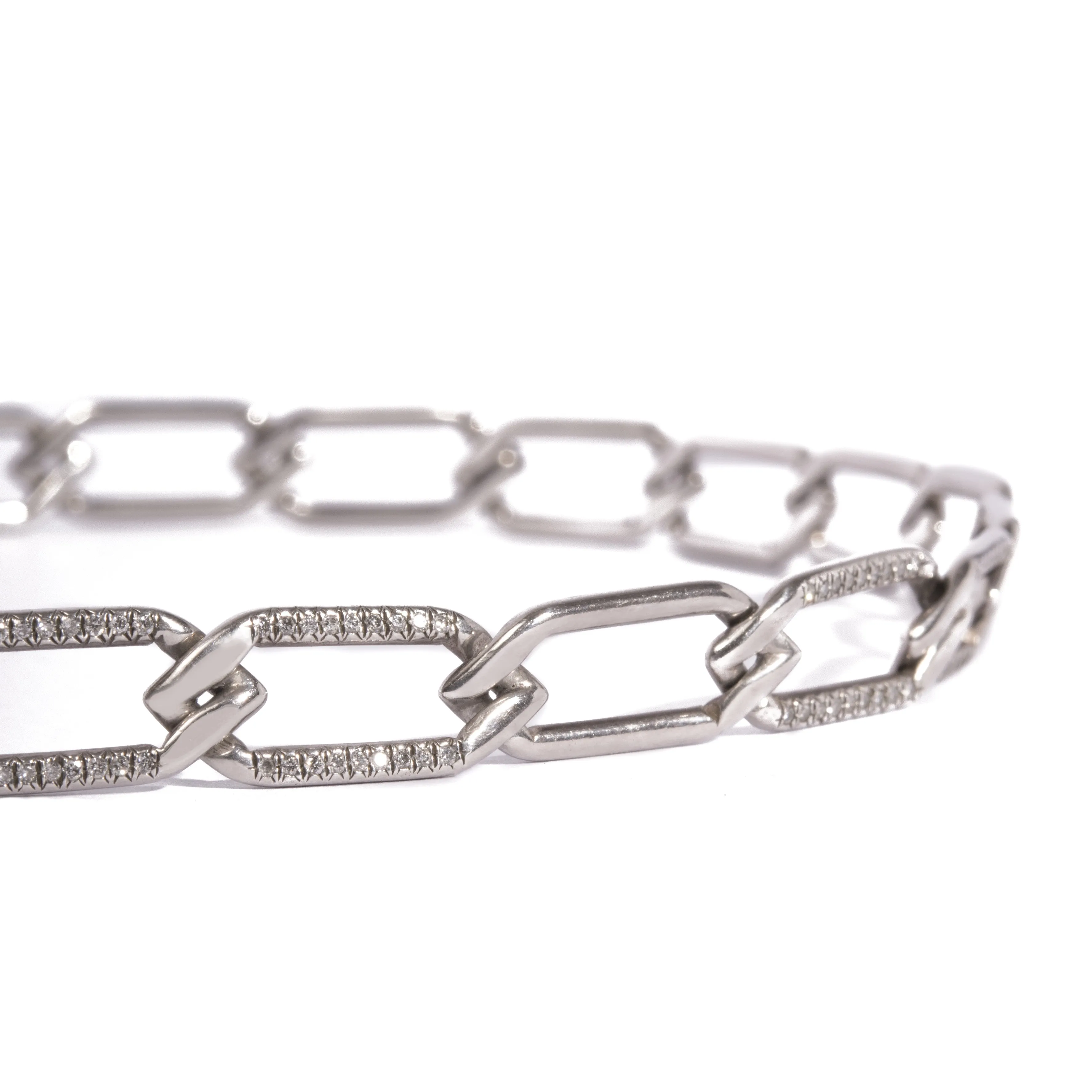 Chain Link Choker in Sterling Silver