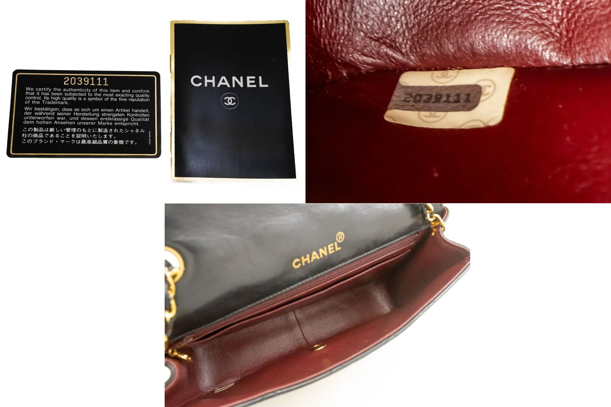 CHANEL Diana Flap Chain Shoulder Bag Black Quilted Lambskin Purse p38