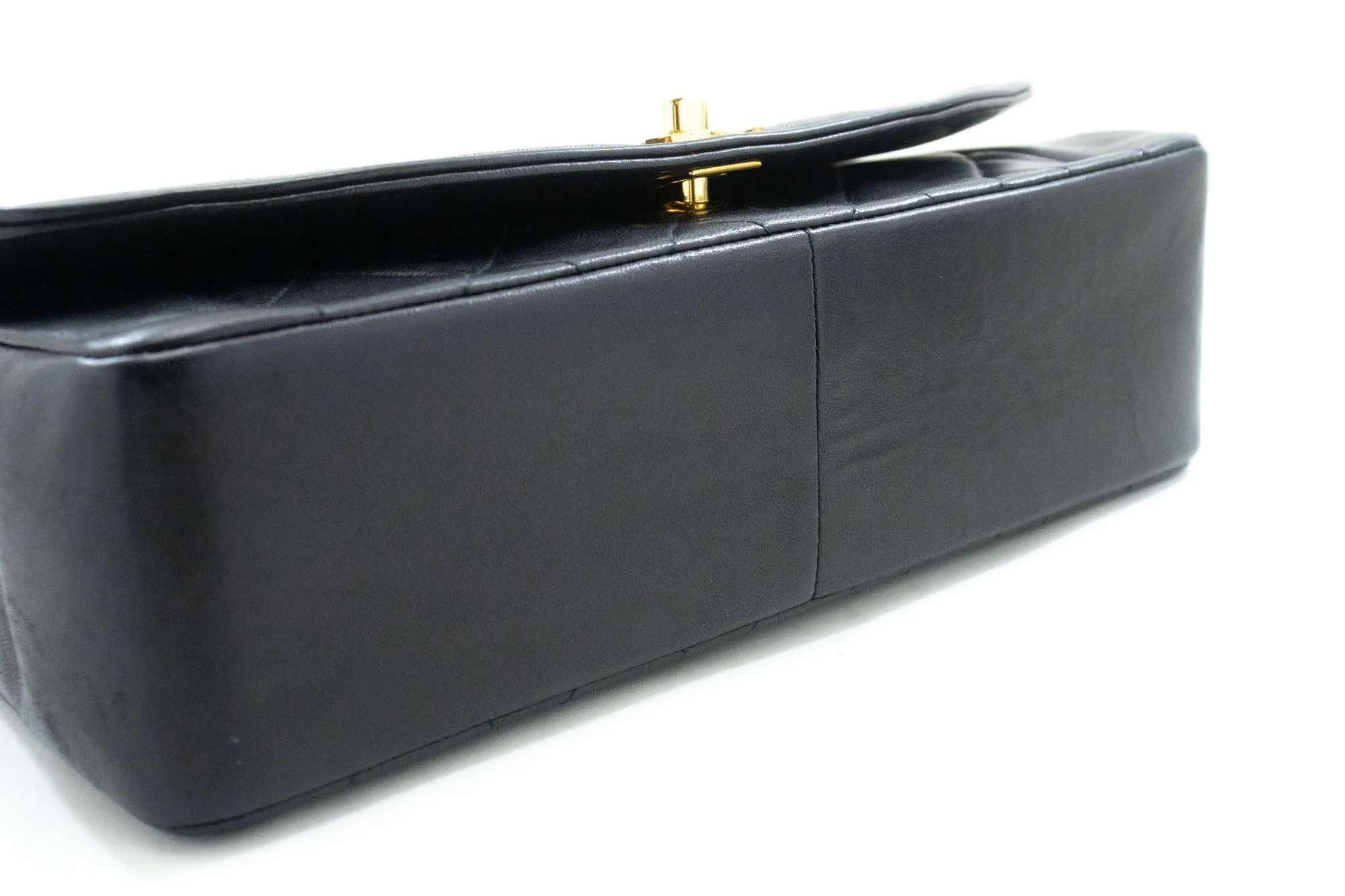 CHANEL Diana Flap Chain Shoulder Bag Black Quilted Lambskin Purse p38