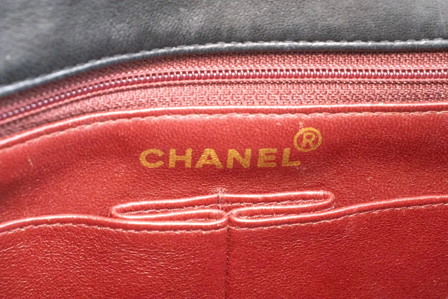 CHANEL Mini Square Small Chain Shoulder Bag Crossbody Black Lamb n37
