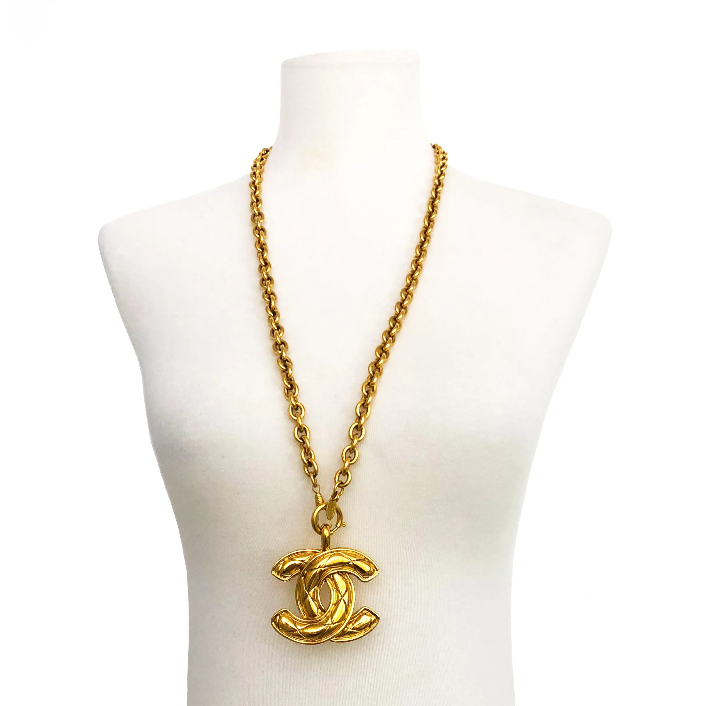 Chanel Vintage Rare Classic Quilted XL Necklace