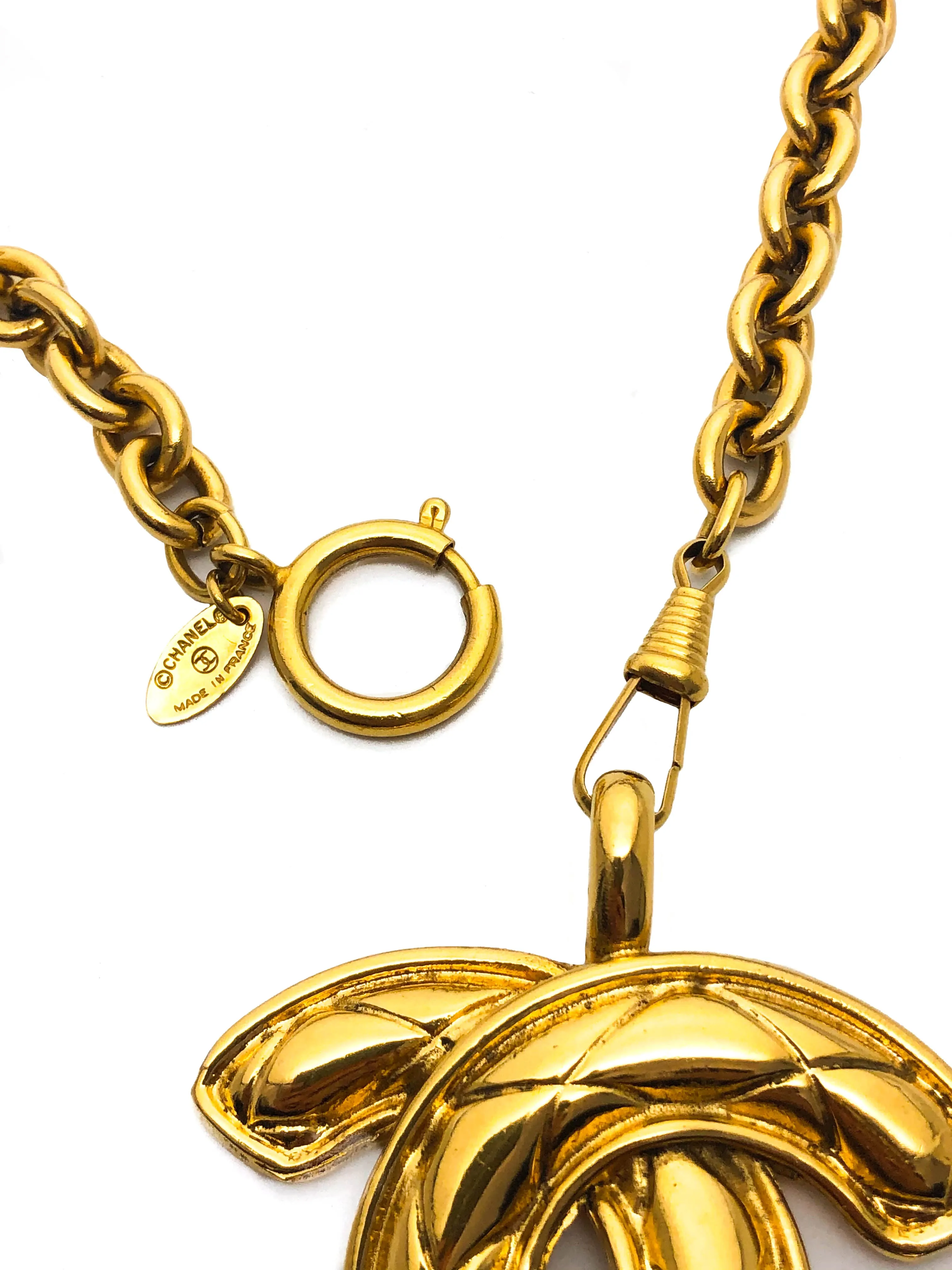 Chanel Vintage Rare Classic Quilted XL Necklace
