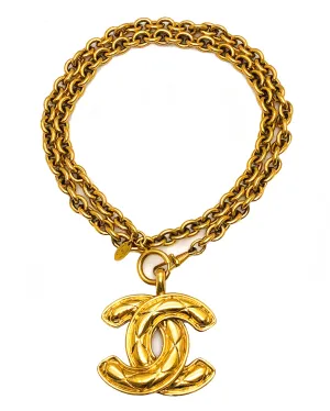 Chanel Vintage Rare Classic Quilted XL Necklace