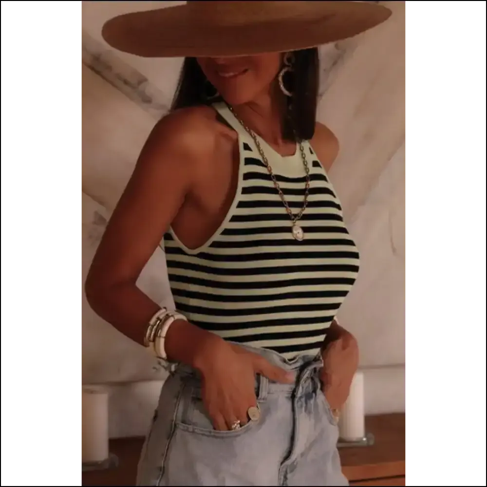 Chic Black Stripe Sweater Vest: Needful Things  Sophisticated 💀