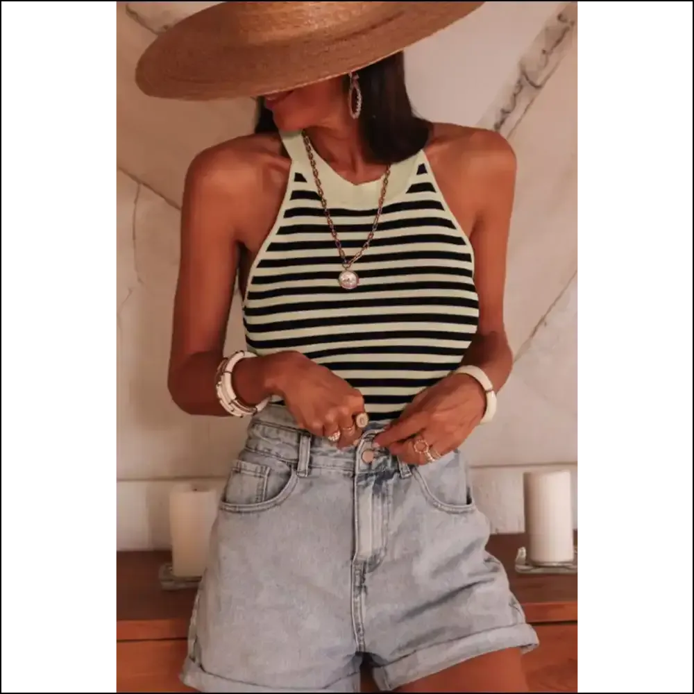Chic Black Stripe Sweater Vest: Needful Things  Sophisticated 💀