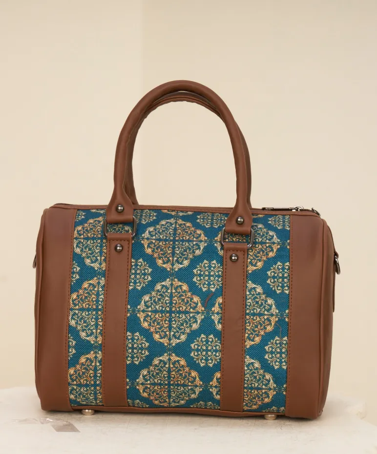 Chic Vegan Leather Women's Handbag - Double Handles for Stylish Versatility