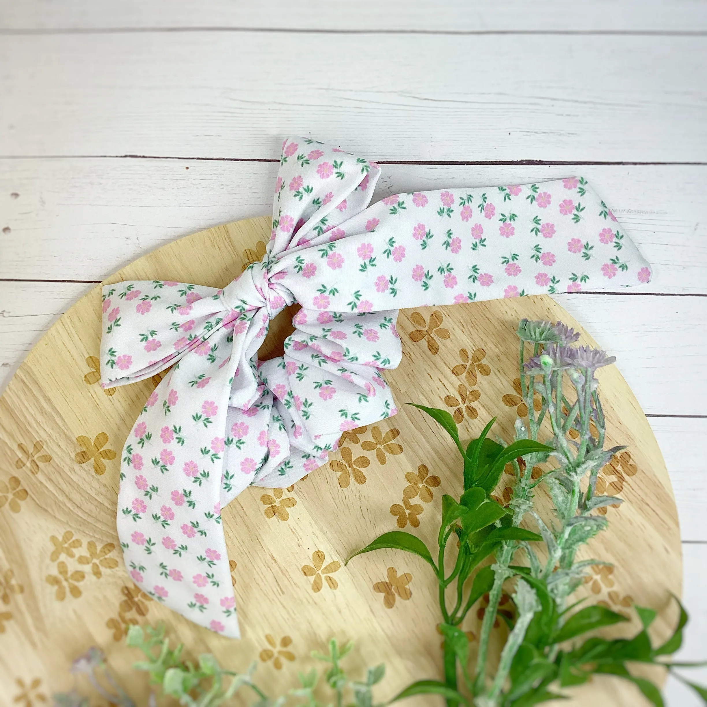 Chinoise Rose Bow Strip and Scrunchie Collection