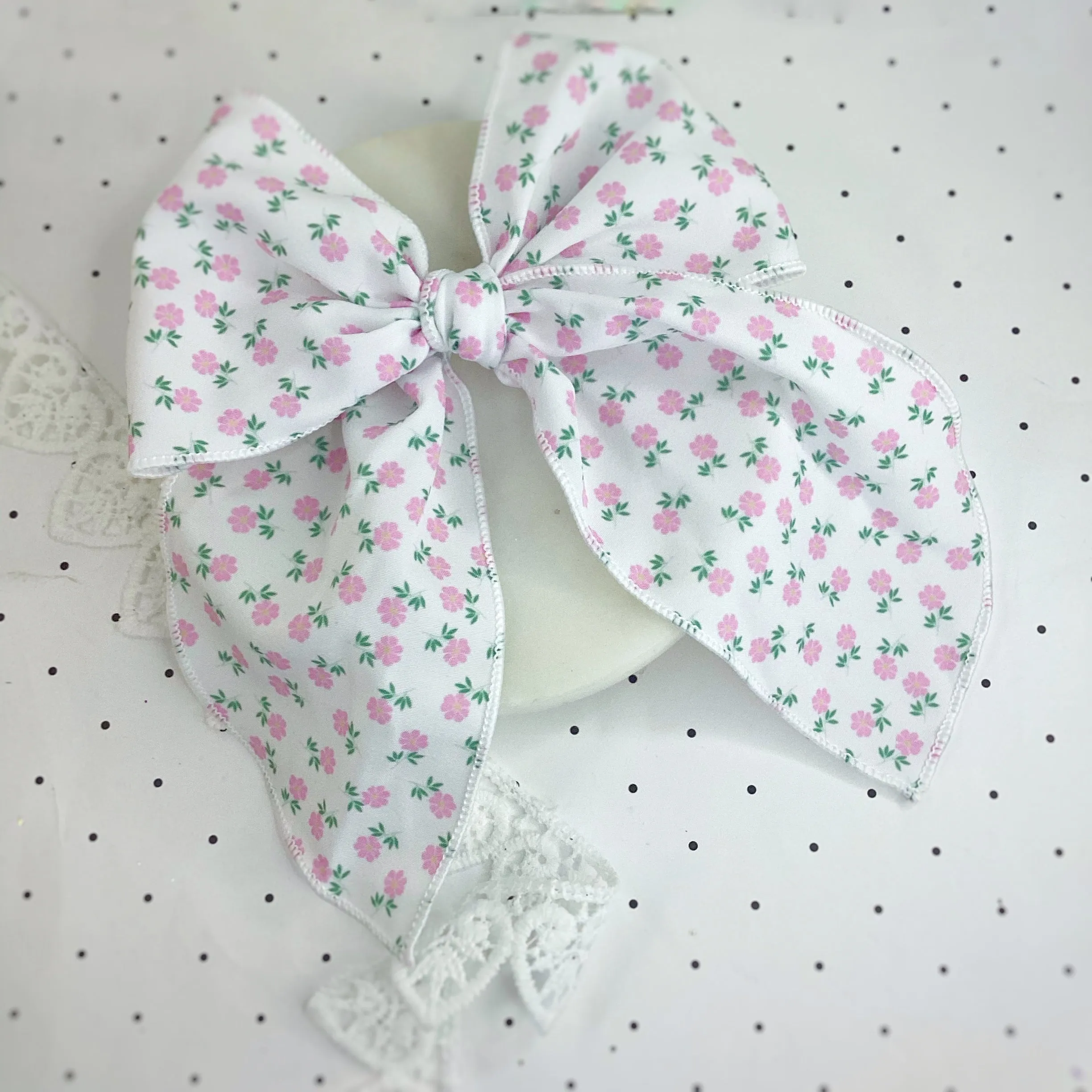 Chinoise Rose Bow Strip and Scrunchie Collection