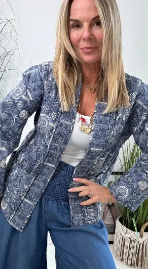 Chloe floral print quilted jacket