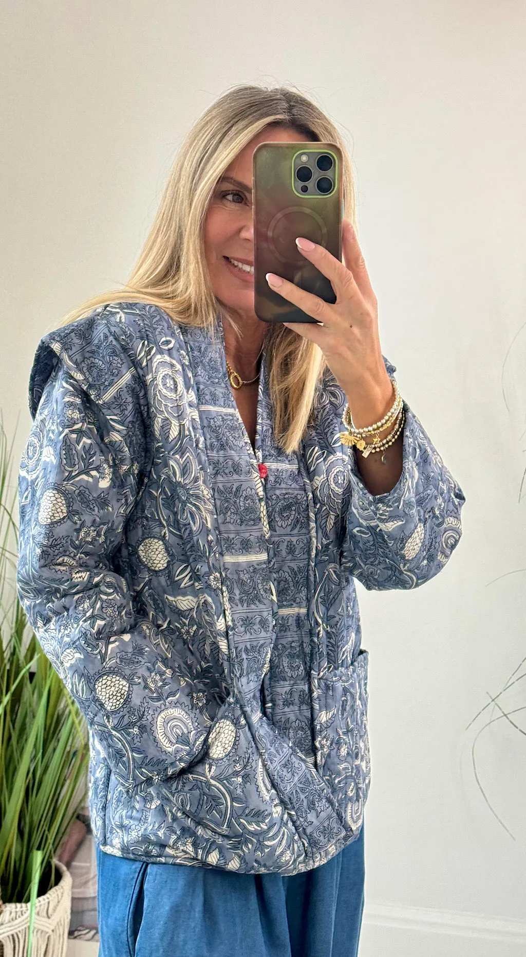 Chloe floral print quilted jacket