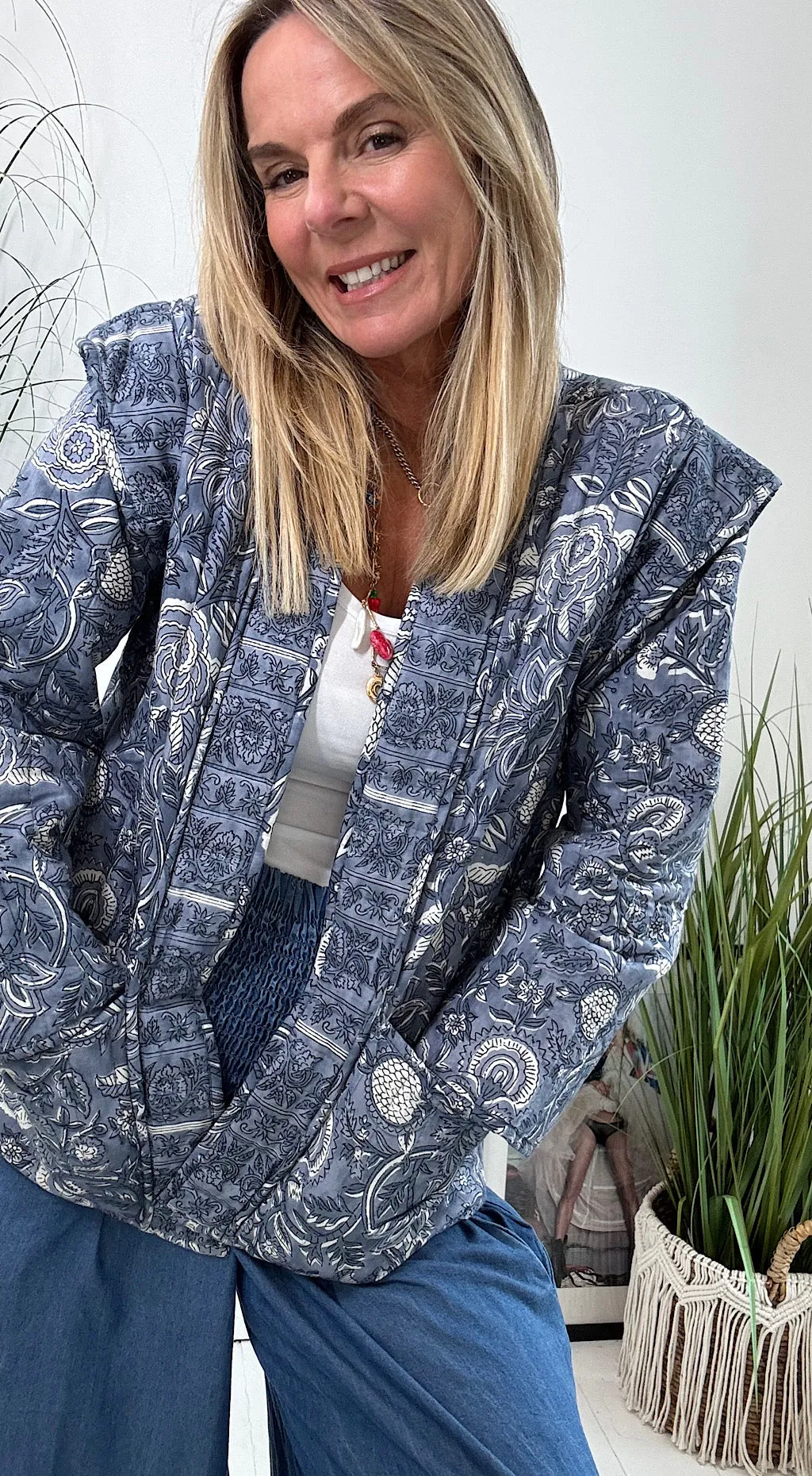 Chloe floral print quilted jacket