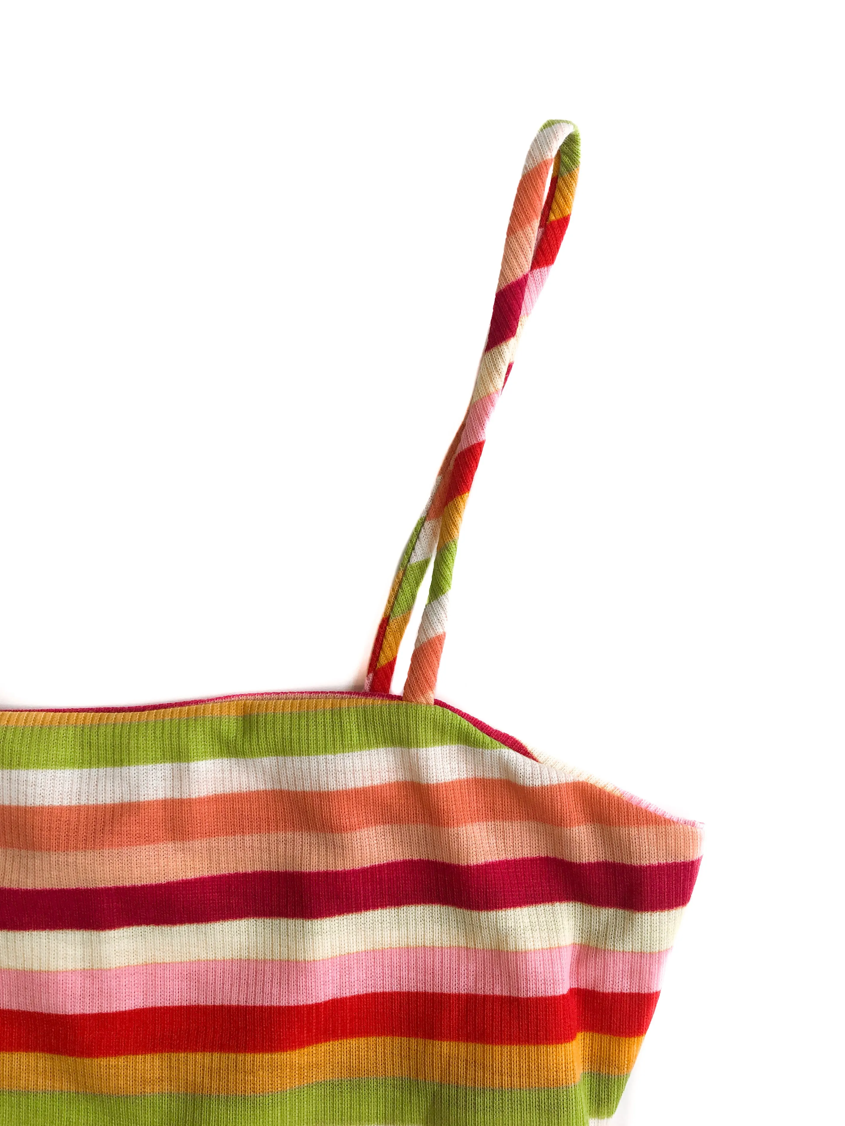 Chloe Striped Crop Top - Pink Multi