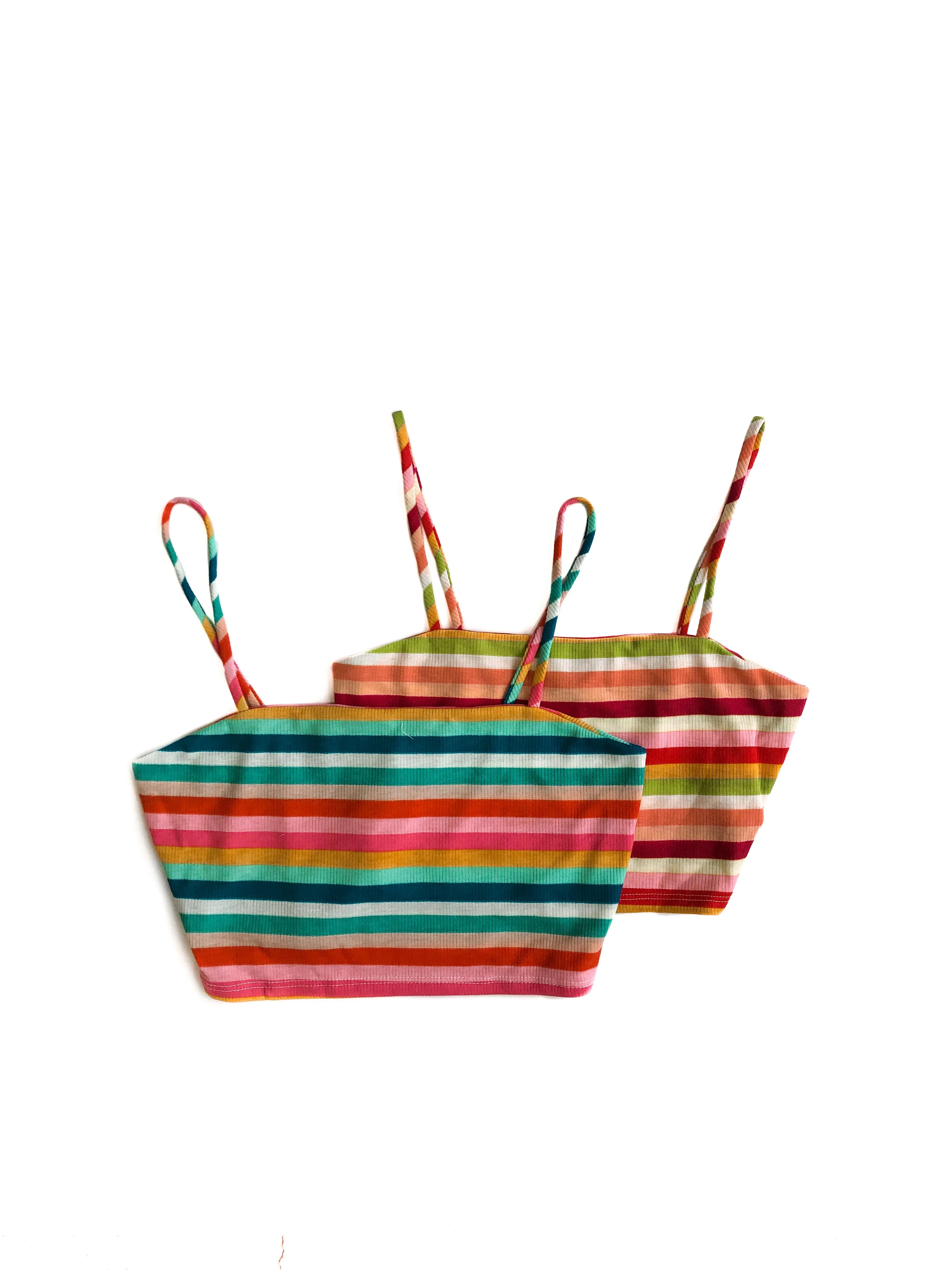 Chloe Striped Crop Top - Pink Multi