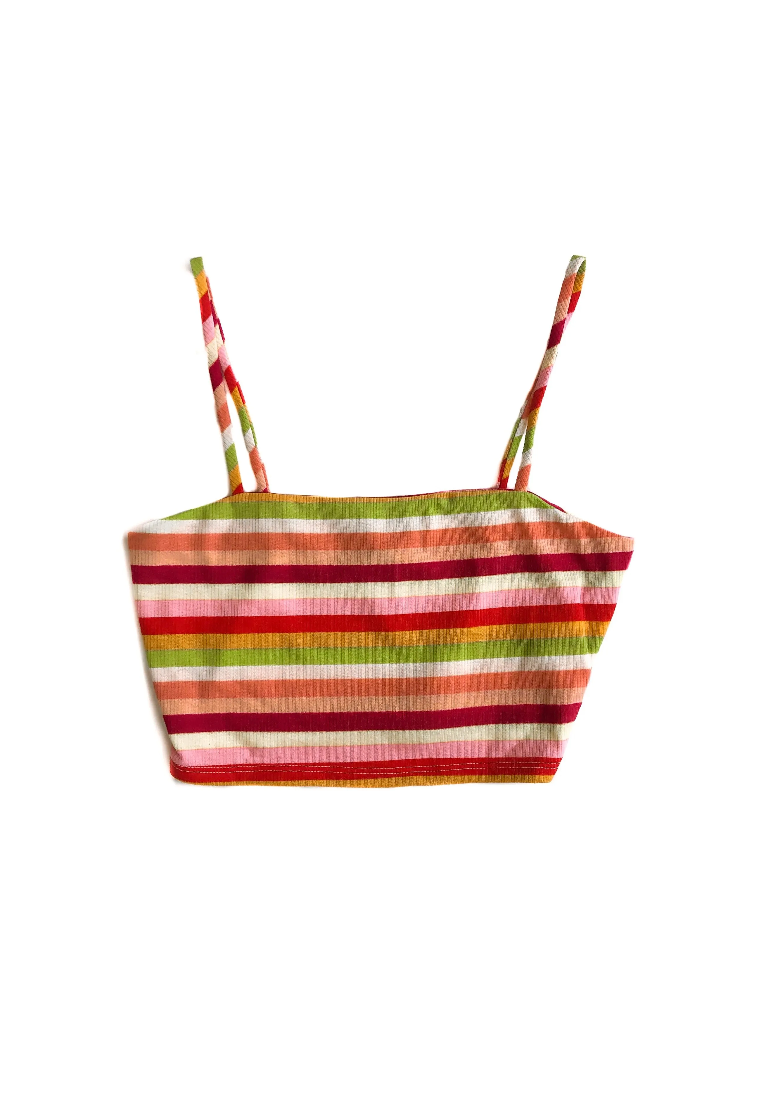 Chloe Striped Crop Top - Pink Multi