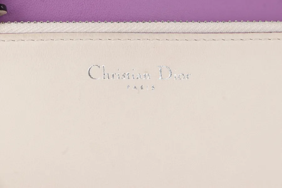 CHRISTIAN DIOR DIORISSIMO MEDIUM (09-MA-0134) TRICOLOR CALFSKIN SILVER HARAWARE WITH POUCH , STRAPS AND DUST COVER