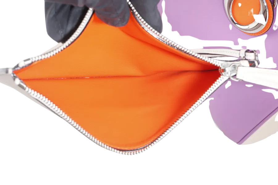 CHRISTIAN DIOR DIORISSIMO MEDIUM (09-MA-0134) TRICOLOR CALFSKIN SILVER HARAWARE WITH POUCH , STRAPS AND DUST COVER