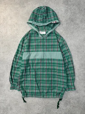 Christian Dior Sports Tartan Green Hooded Lightweight Jacket