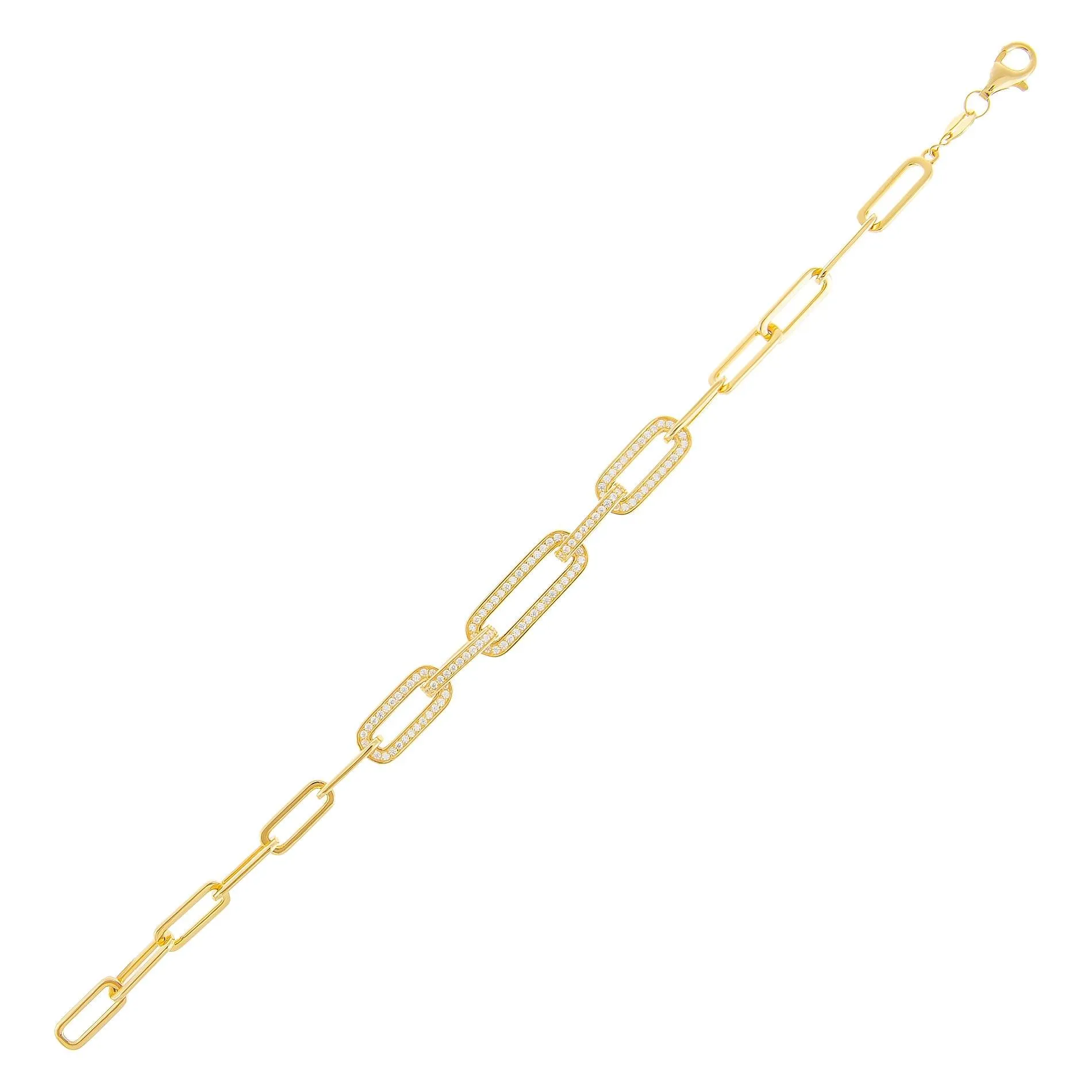 Chunky Pavé Open Link Bracelet