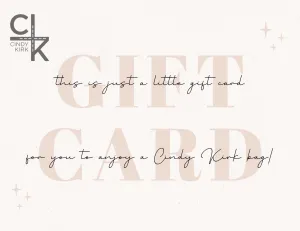 Cindy Kirk Designs Gift Card