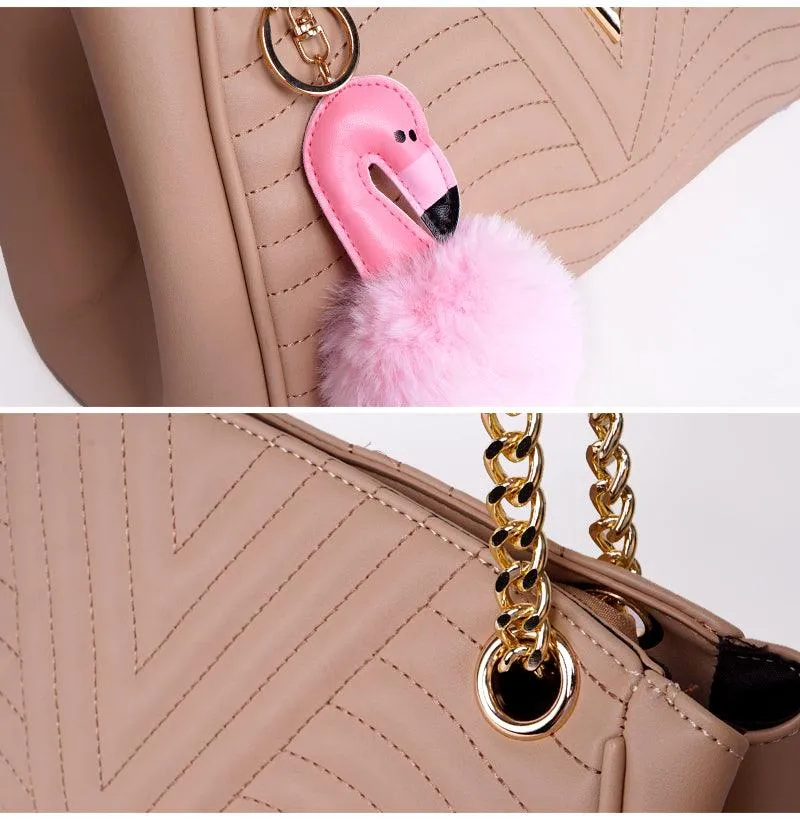 Classical Design Genuine Woman Khaki Leather flower Bags