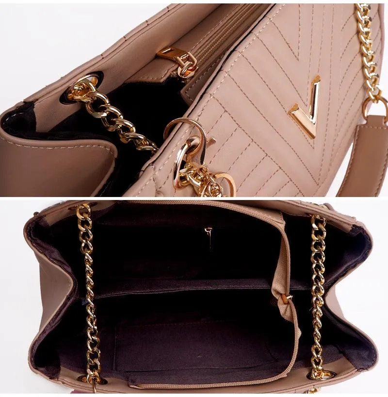 Classical Design Genuine Woman Khaki Leather flower Bags