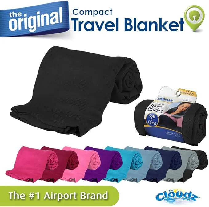 Cloudz Compact Travel Blanket - Black