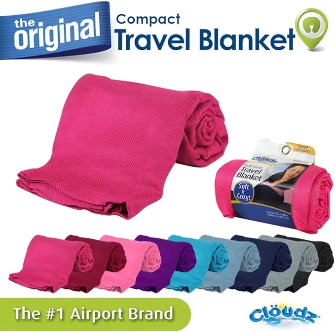 Cloudz Compact Travel Blanket - Fuchsia