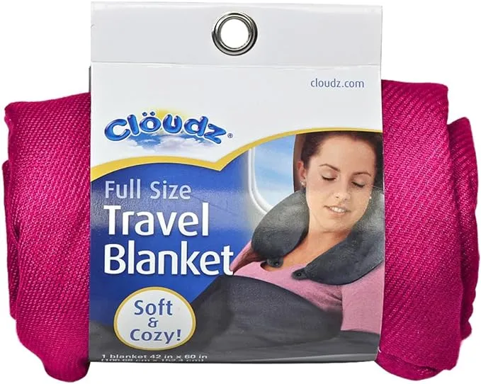 Cloudz Compact Travel Blanket - Fuchsia