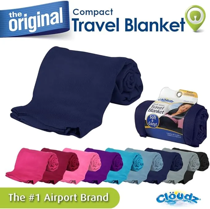 Cloudz Compact Travel Blanket - Navy