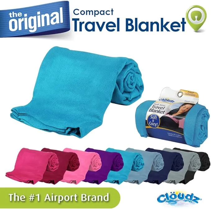 Cloudz Compact Travel Blanket - Sky Blue
