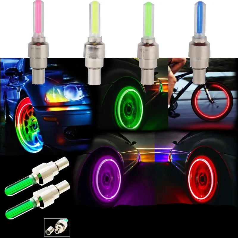 Colorful Tire Value Stem Lights Caps