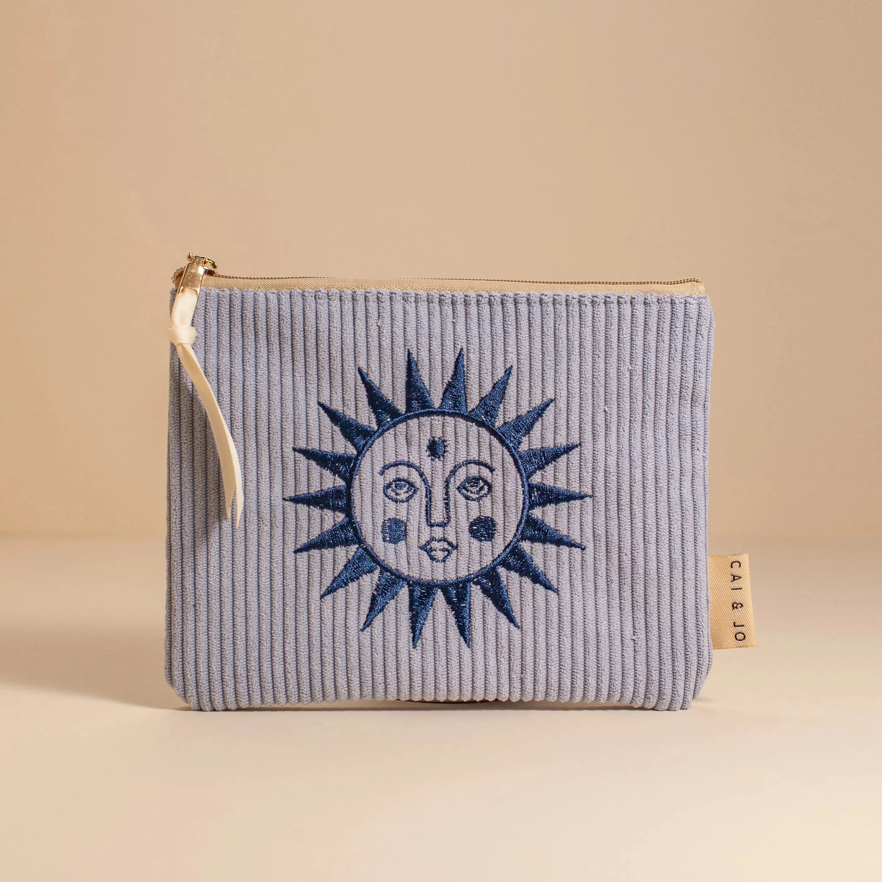 Corduroy Pouch in Seafoam Blue
