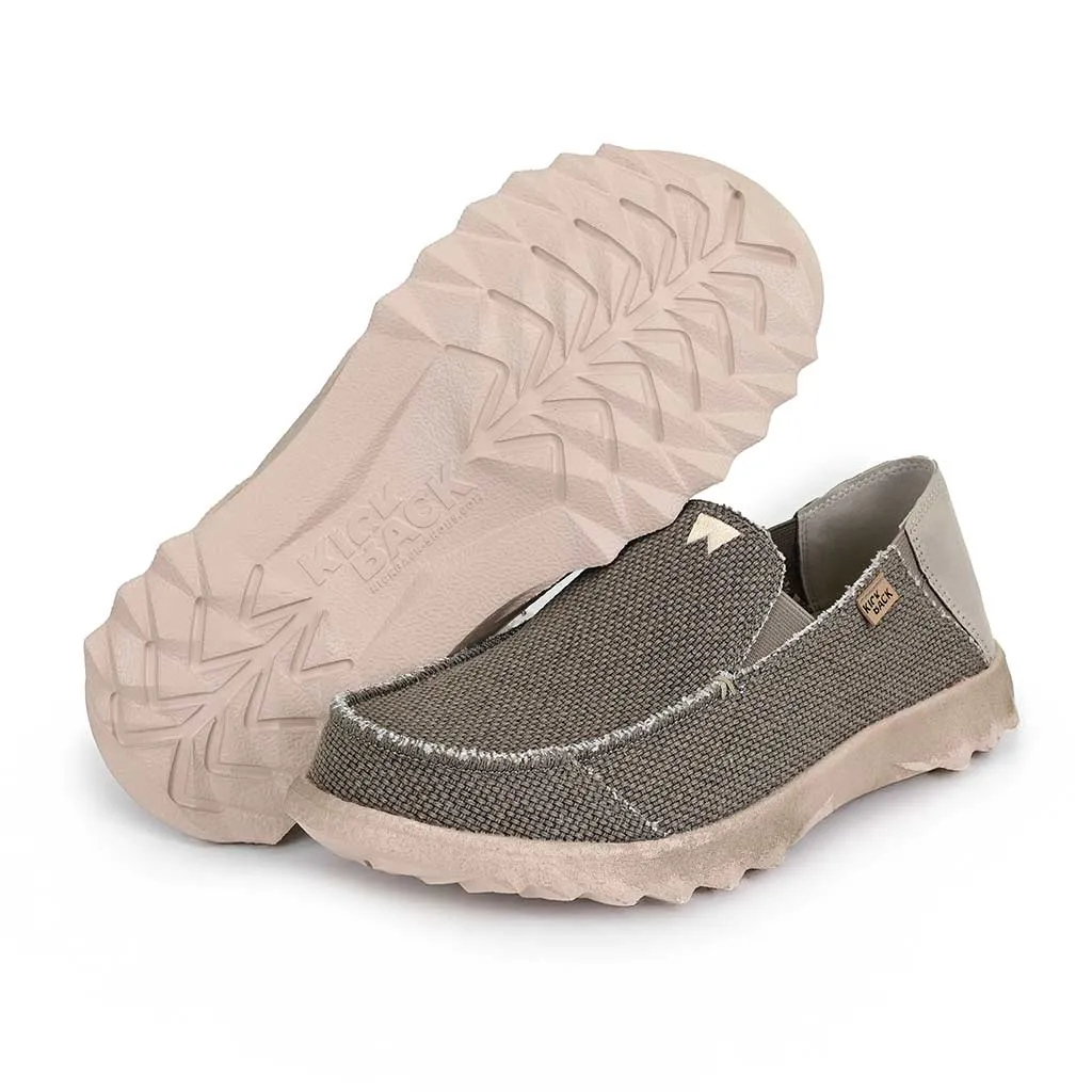 Couch Classic Woven Canvas Brown
